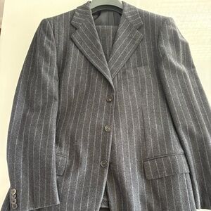 Men's Pinstripe Wool Suite-From Italy